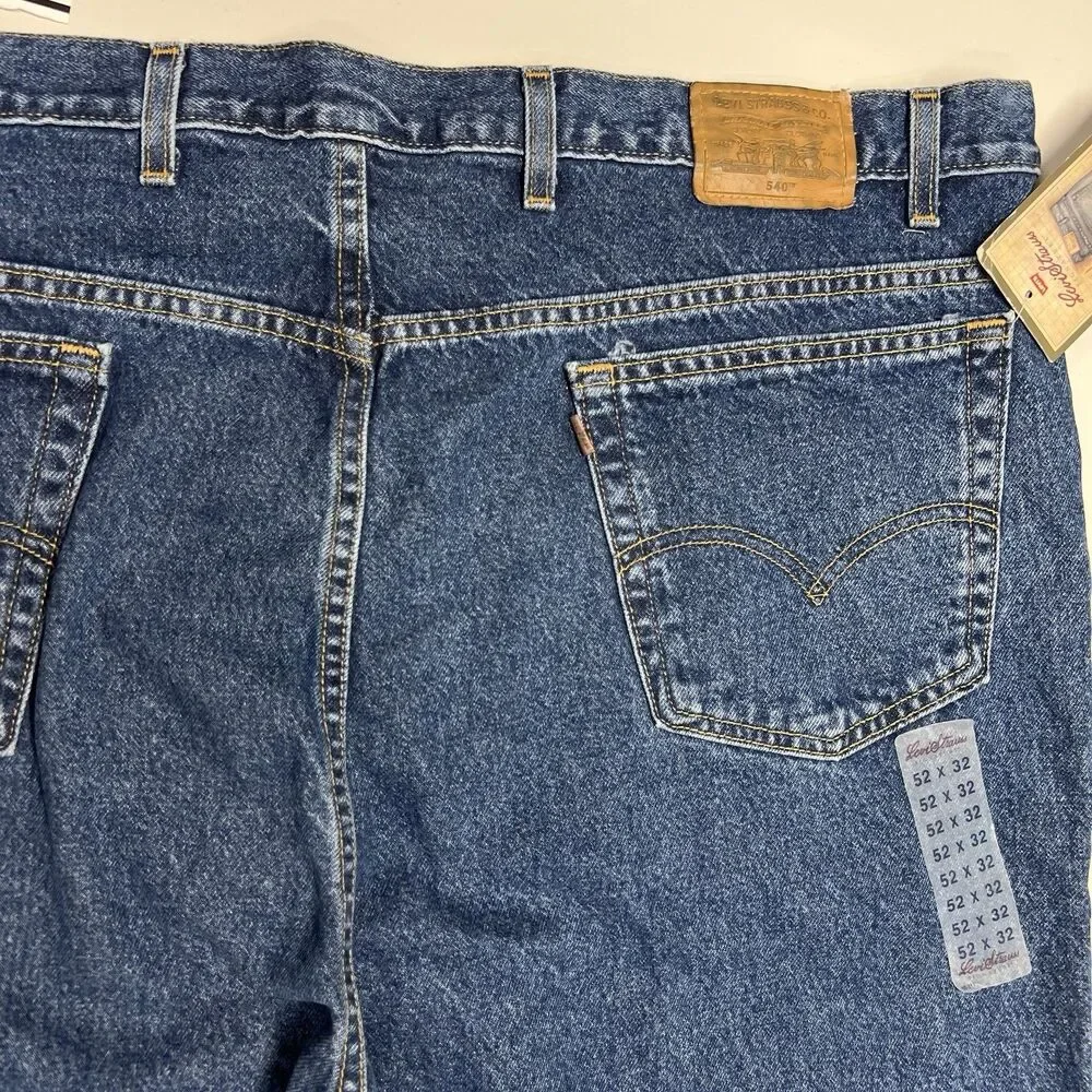 Levi's 540 Made In USA 52x32 Men’s Jeans Blue denim Vintage Loose Fit